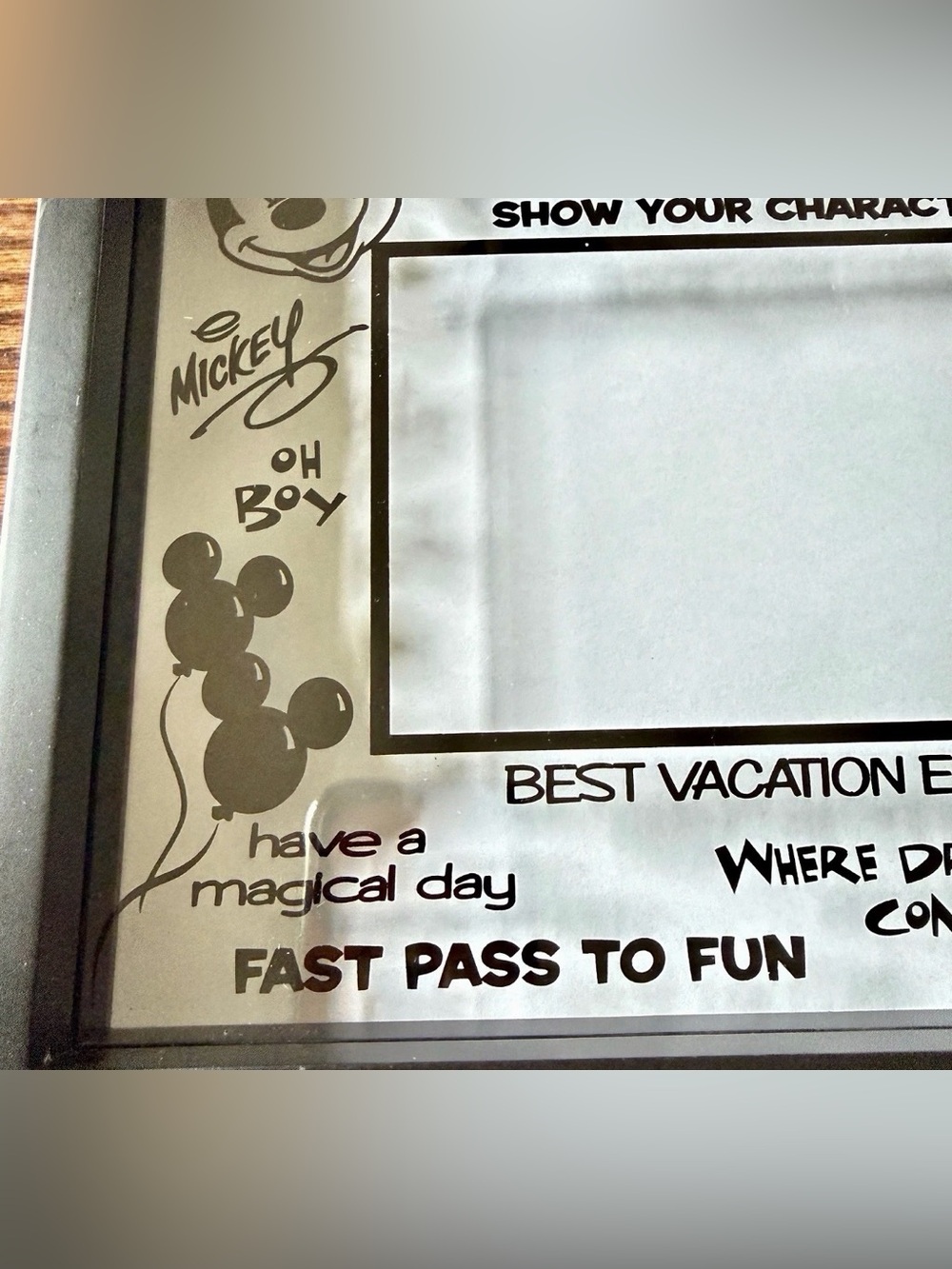 Walt Disney Parks Glass 4X6 Picture Frame Vacation Memories Mickey - Picture 3 of 8